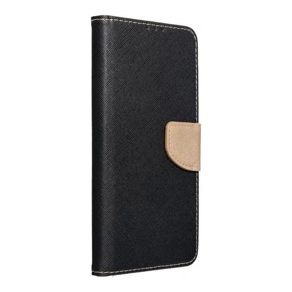 Flipové pouzdro Fancy Book pro Samsung Galaxy S22+, černá zlatá