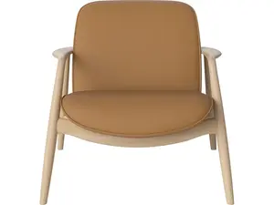 Křeslo Bowie, více variant - Bolia Varianta: bílý dub, Látka: kolekce Sydney | barva - koňak