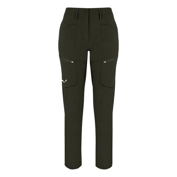 Salewa PUEZ DST CARGO 42/36, dark olive Dámské softshellové kalhoty