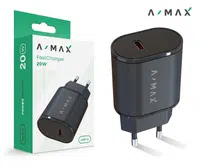Chytrá nabíječka A-MAX Power Delivery 20W USB-C, černá