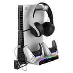 Stojan na stěnu iPega P5S011 pro PS5/PS5 Slim/PS5 Pro s Dual Charger Dock pro PS5 ovladač