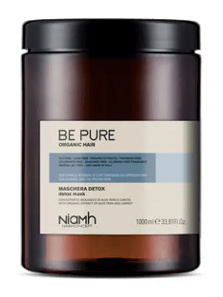Maska pro normální vlasy s tendencí k plihnutí Niamh Be Pure Detox - 1000 ml (1344) + dárek zdarma