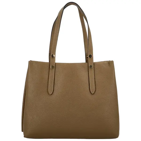 Dámska kožená kabelka khaki - Delami Nylea