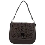 Dámská kožená crossbody kabelka tmavě hnědá - ItalY Bettery