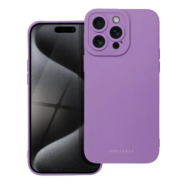 Zadní ochranný kryt ROAR case LUNA pro Apple iPhone 15 Pro Max, fialová