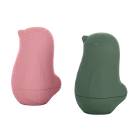 PETITE&MARS Hračky silikonové do koupele - Love birds Rose Green 6m+