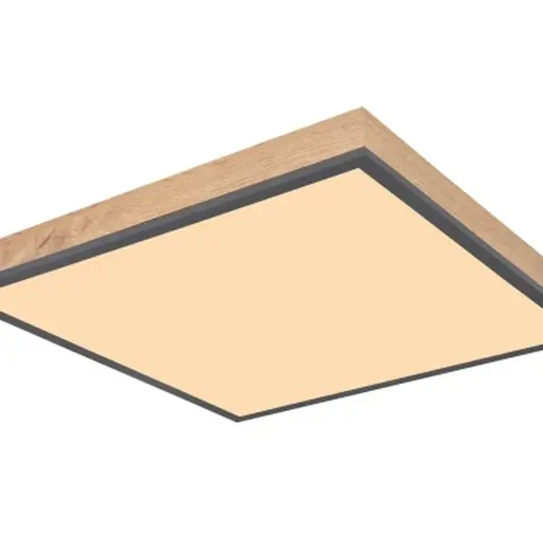 Stropní LED osvětlení Doro 45x45 cm, dřevěný vzhled