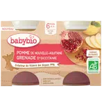 BABYBIO jablko s granátovým jablíčkem 2 x 130 g