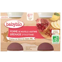 BABYBIO jablko s granátovým jablíčkem 2 x 130 g