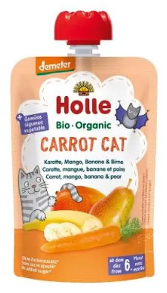 HOLLE Bio pyré - Carrot Cat- Mrkev, mango, banán a hruška 100 g