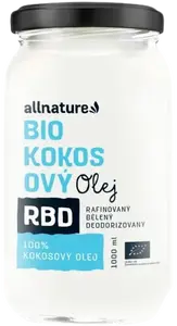 ALLNATURE RBD BIO Kokosový olej -  bez vůně 1000 ml