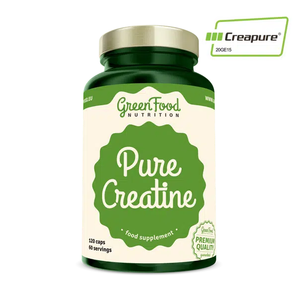 GREENFOOD NUTRITION Pure Creatine Creapure 120 kapslí