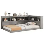 FLIEKS DENNÍ POSTEL 90x200cm DTD USB Zásuvka Šedá
