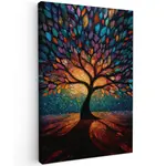 MuchoWow OBRAZ NA PLÁTNĚ Mozaika - barevné - strom - větve 20x30 cm