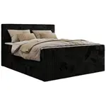 MKS POSTEL BOXSPRING TILIANO KING DUO 180/200 - Černá manšestr - H3