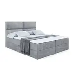 ALTDECOR AMERICKÁ postel s matrací H4 a lamelovým roštem – BOXI3 – 140 x 200 cm – H4 – šedá