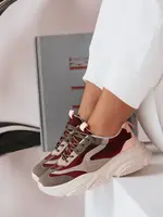 Dámské bordó sneakersy na platformě VISTALA
