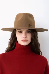 RUSLAN BAGINSKIY  klobouk se širokou krempou dámský Fedora Hat