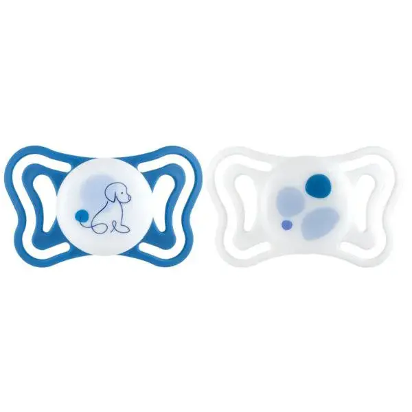 CHICCO Dudlíky Physioforma Light silikonové ortodontické modré 6-16m, 2 ks