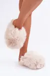 marka niezdefiniowana Dámské Fuzzy Pantofle Světle Béžové Wladisa