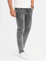 Ombre Men's classic washed REGULAR FIT jeans - gray