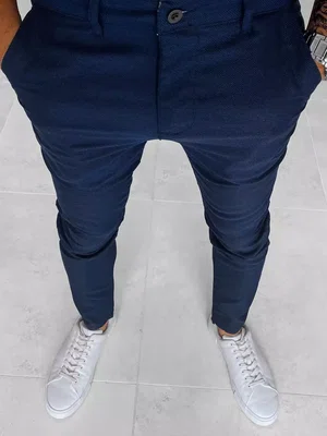 Pánské kalhoty chinos Barva tmavě modrá DSTREET