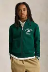 Polo Ralph Lauren  mikina na zips detská s bavlnou