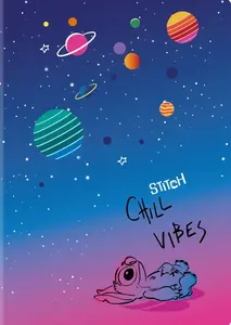 Sešit A5 60 l. linkovaný Disney černý Stitch vzor 1