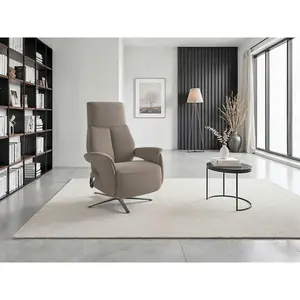 Sit & More RELAXAČNÍ KŘESLO, textil, šedohnědá