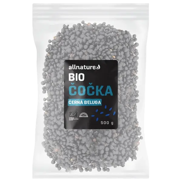 ALLNATURE Čočka černá beluga BIO 500 g