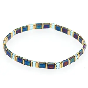 Bohemian Glass Seed Beaded Stretch Bracelets