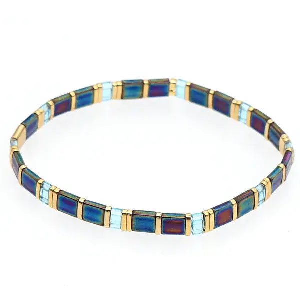 Bohemian Glass Seed Beaded Stretch Bracelets