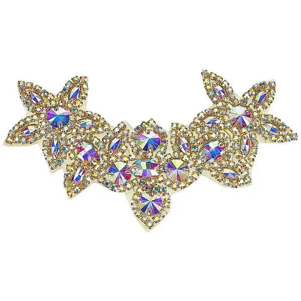 Rhinestone Thread Iron on/Sew On Patches