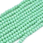 Opaque Solid Color Glass Beads Strands