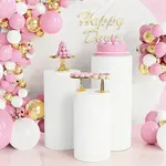 3Pcs Polyester Cylindrical Dessert Tablecloth Cover
