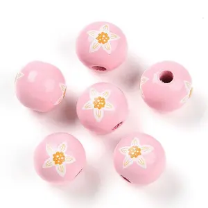 Easter Theme Printed Wood Beads