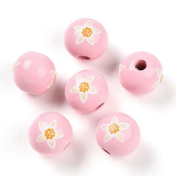 Easter Theme Printed Wood Beads