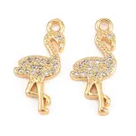 Brass Micro Pave Clear Cubic Zirconia Pendants