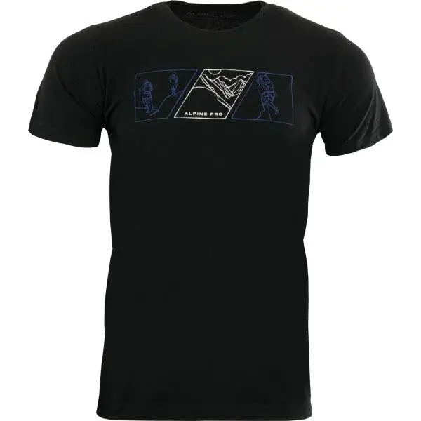 ALPINE PRO MERES Pánské triko, černá, velikost