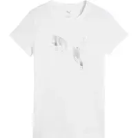 Puma ESSENTIALS METALLIC TEE Dámské triko, bílá, velikost