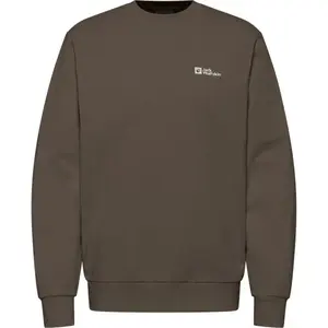 Jack Wolfskin ESSENTIAL CREWNECK M Pánská mikina, hnědá, velikost