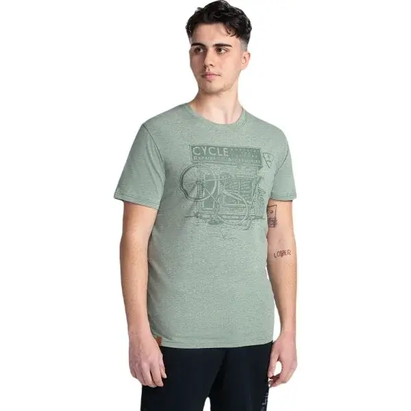 KILPI PORTELA Pánské bavlněné triko, zelená, velikost