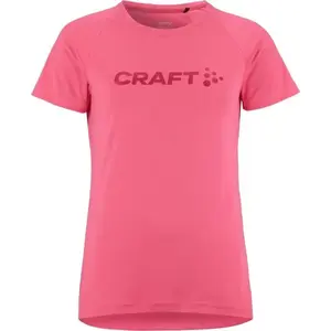 Craft CORE ESSENCE LOGO TEE W Dámské funkční triko, růžová, velikost