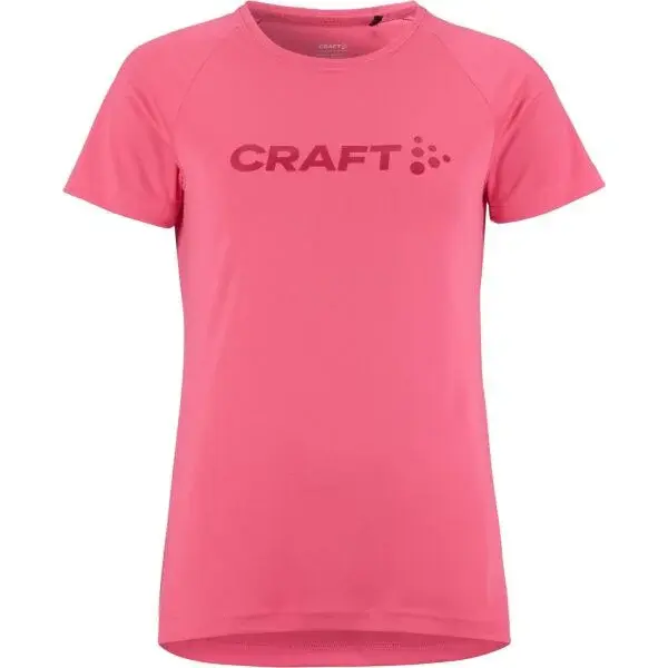 Craft CORE ESSENCE LOGO TEE W Dámské funkční triko, růžová, velikost