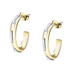 Trussardi Kruhové bicolor náušnice z ocele Concept TJAYY09