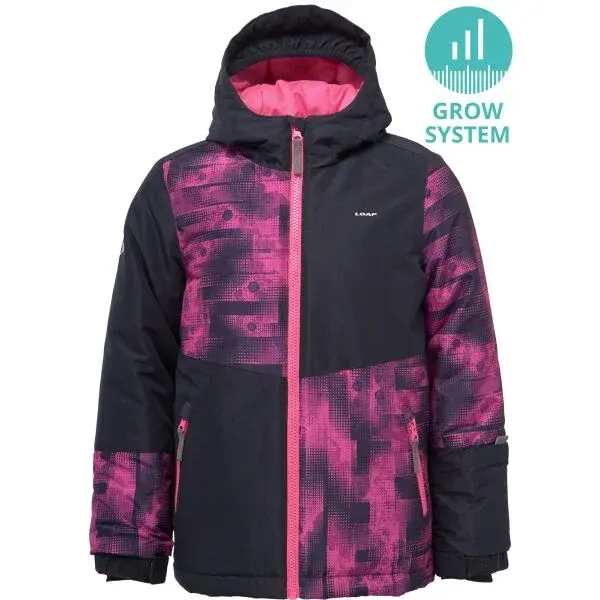 LOAP CUPRA GROW SYSTEM Rostoucí dětská lyžařská bunda, černá, velikost 122-128