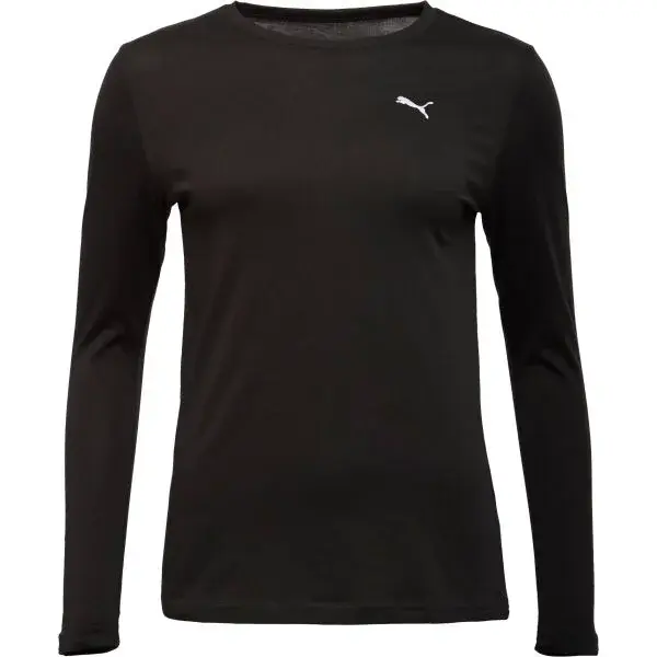 Puma ESSENTIALS LONG SLEEVE TEE Dámské triko, černá, velikost