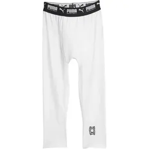 Puma HOOPS TEAM 3/4 TIGHT BASELAYER Basketbalové elasťáky, bílá, velikost