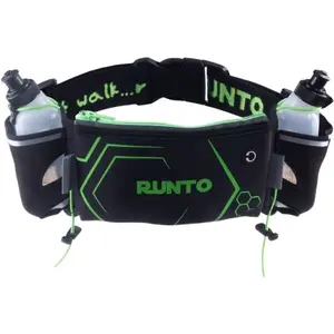 Runto DUO 2 Sportovní ledvinka se dvěma lahvičkami na vodu, černá, velikost