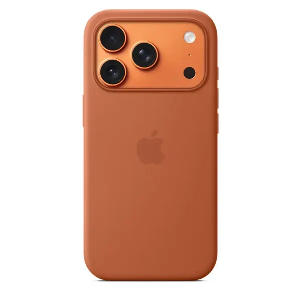 Originální kryt Silicone Case with MagSafe pro Apple iPhone 17 Pro Max, terra cotta